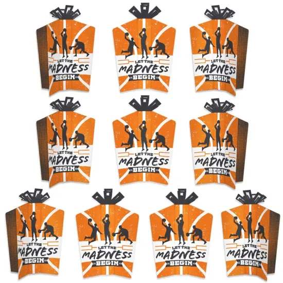 Big Dot of Happiness Basketball - Let The Madness Begin - Table Decorations - College Basketball Party Fold and Flare Centerpieces - 10 Count {1}