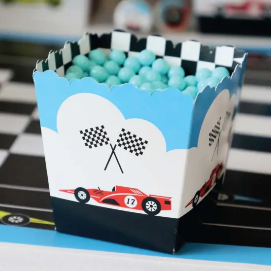 Big Dot of Happiness Let's Go Racing - Racecar - Party Mini Favor Boxes - Race Car Birthday Party or Baby Shower Treat Candy Boxes - Set of 12 {7}