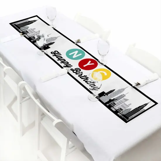 Big Dot of Happiness NYC Cityscape - New York City Happy Birthday Decorations Party Banner {7}