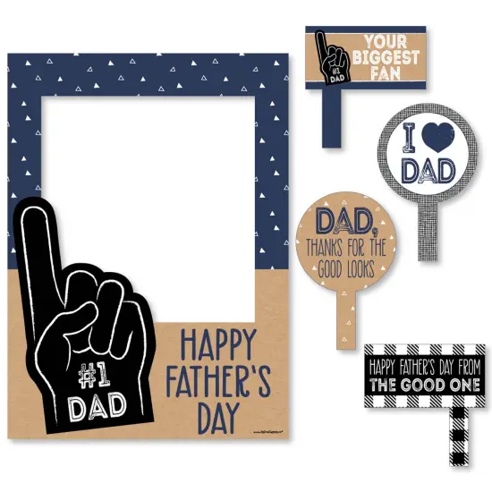 Big Dot of Happiness My Dad is Rad - Father's Day Selfie Photo Booth Picture Frame and Props - Printed on Sturdy Material {7}