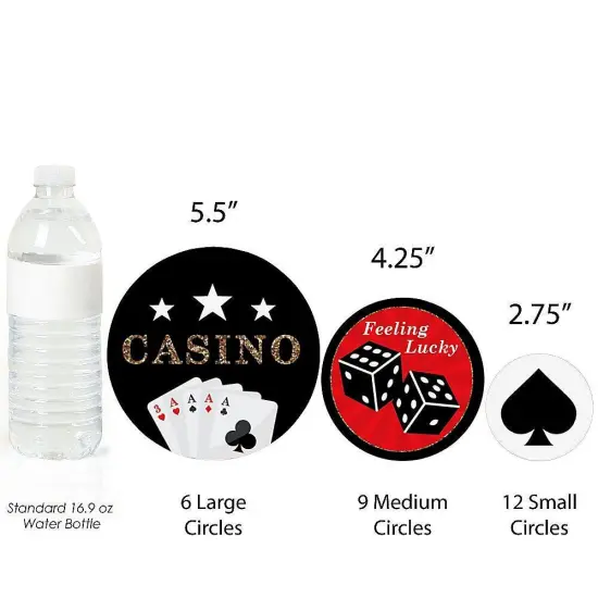 Big Dot of Happiness Las Vegas - Casino Party Giant Circle Confetti - Party Decorations - Large Confetti 27 Count {4}