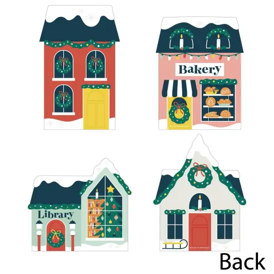 Big Dot of Happiness Christmas Village - Decorations DIY Holiday Winter Houses Essentials - Set of 20 {4}