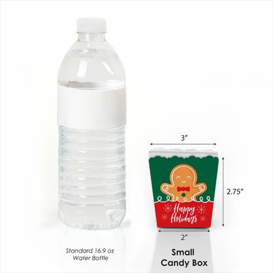 Big Dot of Happiness Gingerbread Christmas - Party Mini Favor Boxes - Gingerbread Man Holiday Party Treat Candy Boxes - Set of 12 {3}