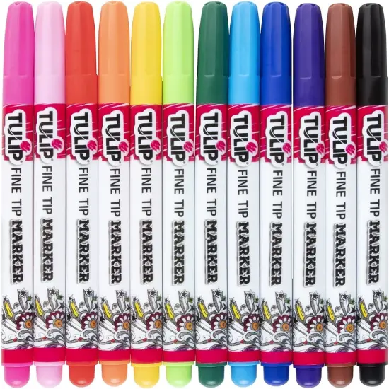 Tulip Fine Fabric Markers 12/Pkg-Assorted {2}