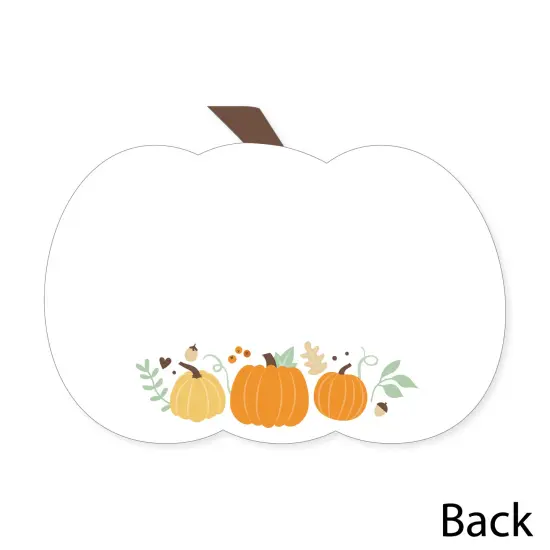 Big Dot of Happiness Little Pumpkin - Shaped Thank You Cards - Fall Birthday Party or Baby Shower Thank You Note Cards with Envelopes - Set of 12 {6}