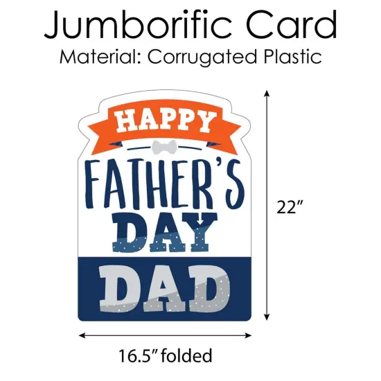 Big Dot of Happiness Happy Father's Day - We Love Dad Giant Greeting Card - Big Shaped Jumborific Card {6}