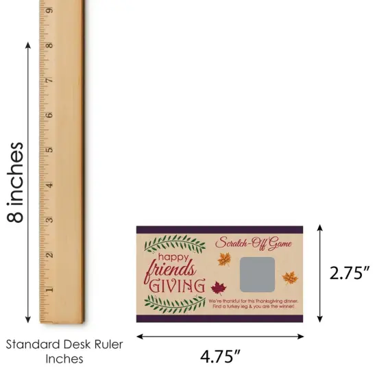 Big Dot of Happiness Friends Thanksgiving Feast - Friendsgiving Party Game Scratch Off Cards - 22 Count {7}