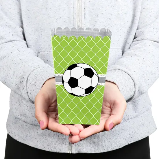 Big Dot of Happiness Goaaal - Soccer - Baby Shower or Birthday Party Favor Popcorn Treat Boxes - Set of 12 {6}