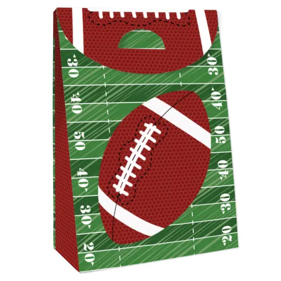 Big Dot of Happiness End Zone - Football - Baby Shower or Birthday Gift Favor Bags - Party Goodie Boxes - Set of 12 {4}