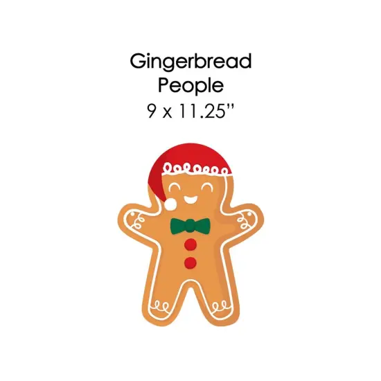Big Dot of Happiness Hanging Gingerbread Christmas - Outdoor Gingerbread Man Holiday Party Hanging Porch and Tree Yard Decorations - 10 Pc {7}