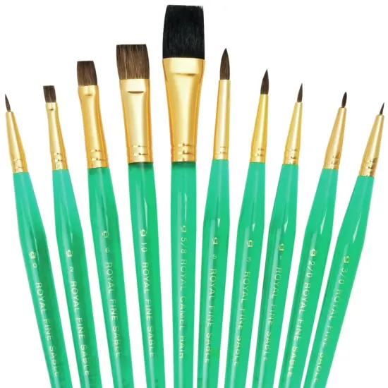 Royal&Langnickel(R) Ultra Short Sable/Camel Super Value Pack-10/Pkg {2}