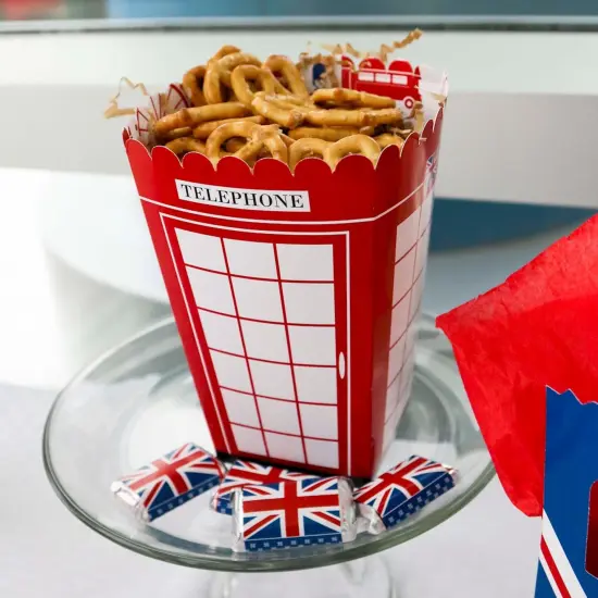 Big Dot of Happiness Cheerio, London - British UK Party Favor Popcorn Treat Boxes - Set of 12 {7}