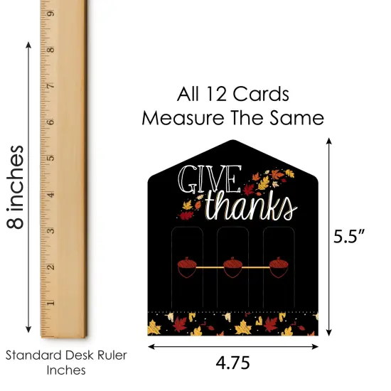 Big Dot of Happiness Give Thanks - Thanksgiving Party Game Pickle Cards - Pull Tabs 3-in-a-Row - Set of 12 {7}