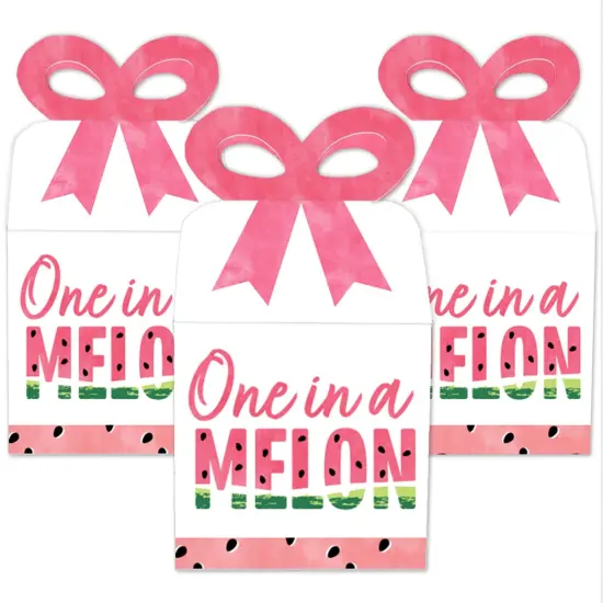 Big Dot of Happiness Sweet Watermelon - Square Favor Gift Boxes - Fruit Party Bow Boxes - Set of 12 {3}