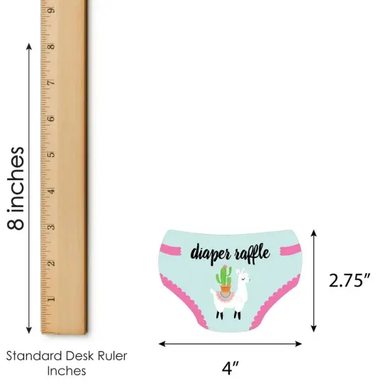 Big Dot of Happiness Whole Llama Fun - Diaper Shaped Raffle Ticket Inserts - Llama Fiesta Baby Shower Activities - Diaper Raffle Game - Set of 24 {4}