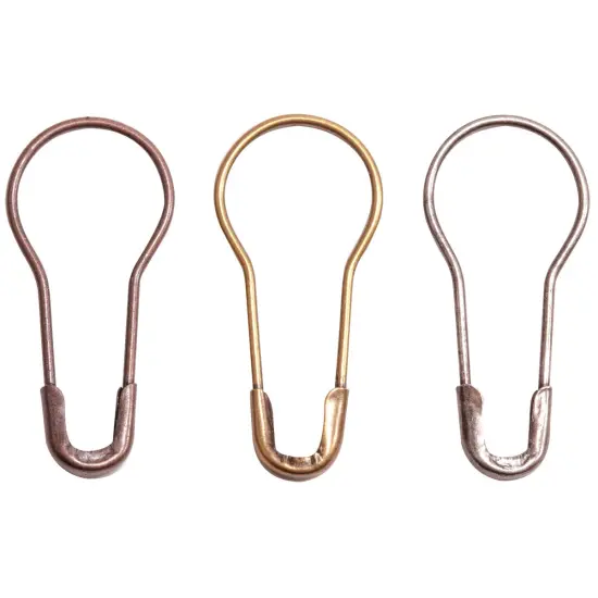Idea-Ology Metal Loop Pins 1" 24/Pkg-Antique Nickel, Brass & Copper {2}