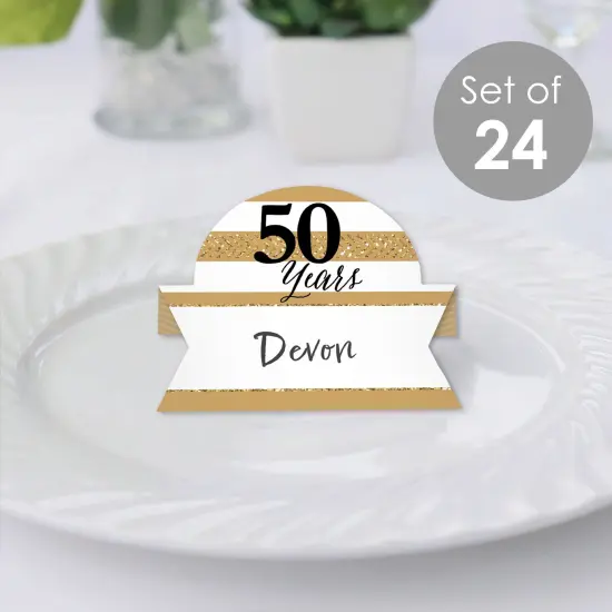 Big Dot of Happiness We Still Do - 50th Wedding Anniversary - Anniversary Party Tent Buffet Card - Table Setting Name Place Cards - Set of 24 {3}