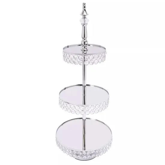 5-Piece Crystal Beaded Cupcake Holder and Dessert Plate Set {4}