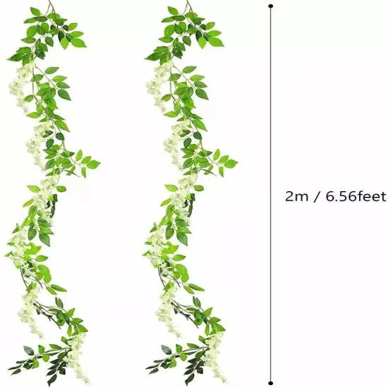 4X Artificial Fake Hanging Flowers Vine Plant Home Garden Outdoor Wedding Decor {6}