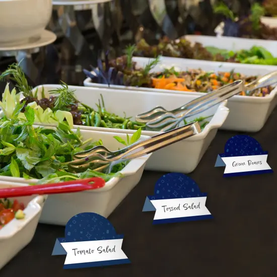 Big Dot of Happiness Navy Confetti Stars - Simple Party Decorations Tent Buffet Card - Table Setting Name Place Cards - Set of 24 {4}