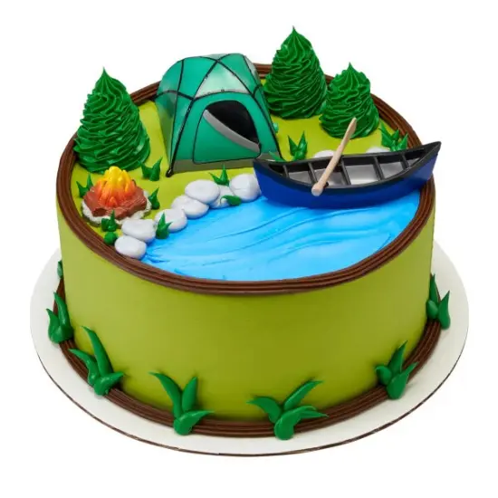 Fireside Camp tent canoe outdoor Cake Kit (tent lights up!) {3}