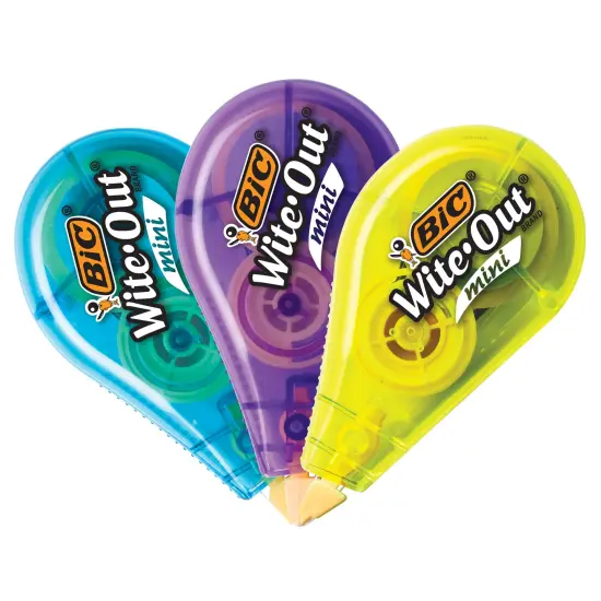 BIC Wite-Out Brand Mini Instant Correction Tape, White, 12-Count Pack {3}