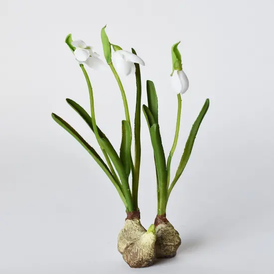 10" Faux Standing Snowdrop w/Bulb {4}