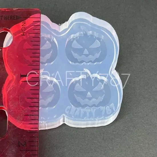 Scary Pumpkin Stud Silicone Mold(A6) {6}