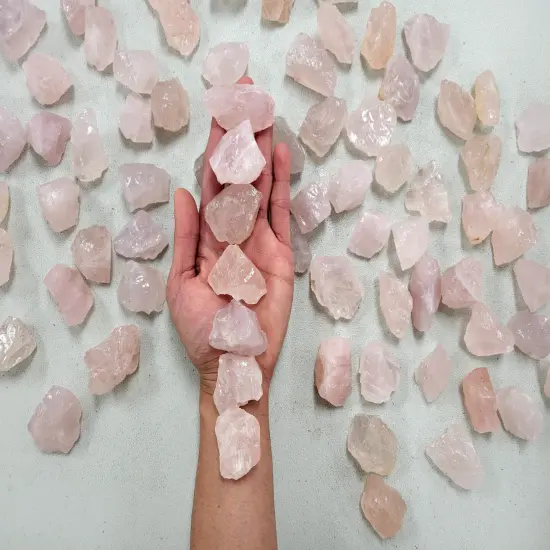 Rose Quartz Crystals Rough Raw Bulk {2}