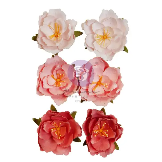 Prima Marketing The Plant Department Collection Flowers - Rooted - 6 pcs / mulberry paper for Scrapbooking, Journaling Supplies, Planners, Kid DIY Art Crafts, Bullet Journal {1}