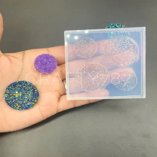 Druzy Variety Palette Circle 30mm and 20mm(B5) {2}