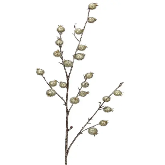 37" Beaded Metallic Waterproof Berry Spray - Durable Christmas Decoration {1}