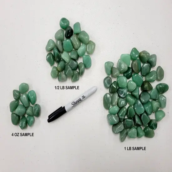 Bulk Tumbled Green Aventurine Crystals - Size SMALL - 1/2 inch to 1 inch {4}