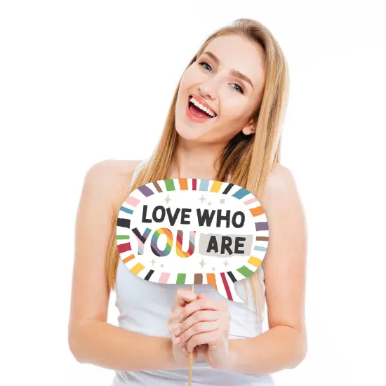 Big Dot of Happiness So Many Ways to Be Human - Pride Party Photo Booth Props Kit - 10 Piece {3}