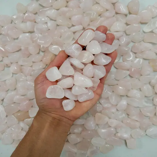 Bulk Tumbled Rose Quartz Crystal - Size SMALL - 1/2" to 1" {1}