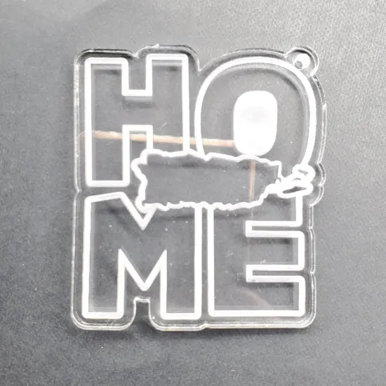 Puerto Rico Home Keychain Mold 2.4in (D9) {3}