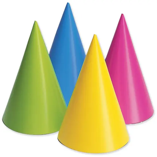 Creative Converting Party Hats 8/Pkg-Assorted Neon {2}