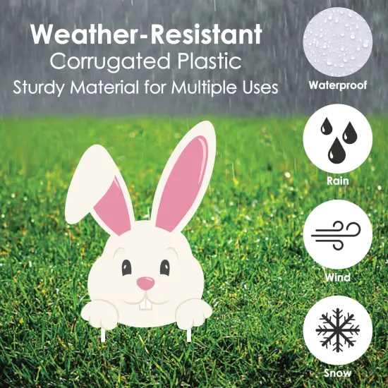 Big Dot of Happiness Hippity Hoppity - Easter Bunny & Egg Yard Decorations - Outdoor Easter Lawn Decorations - 10 Piece {6}