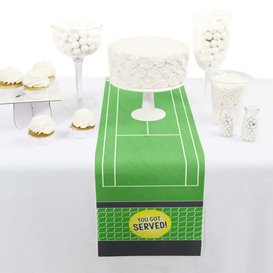Big Dot of Happiness You Got Served - Tennis - Petite Baby Shower or Tennis Ball Birthday Party Paper Table Runner - 12 x 60 inches {4}
