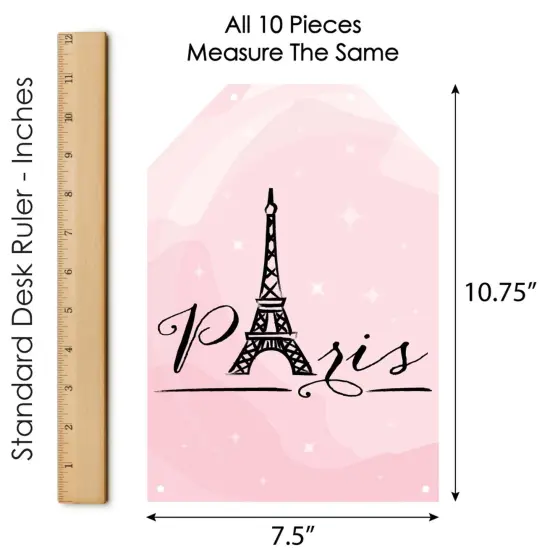 Big Dot of Happiness Paris, Ooh La La - Hanging Vertical Paper Door Banners - Paris Themed Baby Shower or Birthday Party Wall Kit - Indoor Door Decor {7}