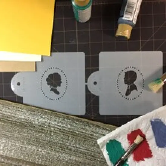 Bride and Groom Portrait Cake and Cookie Stencil Set | C990 By Designer Stencils | Cake Decorating Tools | {3}