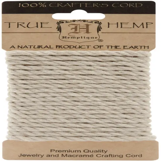 Hemptique Hemp Rope 4mmX9.84'-Natural {1}