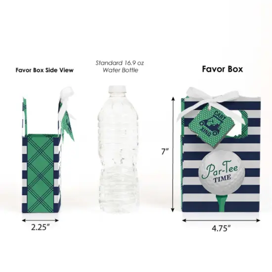 Big Dot of Happiness Par-Tee Time - Golf - Birthday or Retirement Party Favor Boxes - Set of 12 {3}
