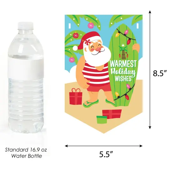 Big Dot of Happiness Tropical Christmas - Beach Santa Holiday Party Bunting Banner - Party Decorations - Mele Kalikimaka {3}