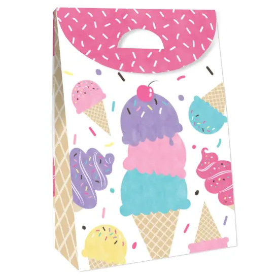 Big Dot of Happiness Scoop Up The Fun - Ice Cream - Sprinkles Gift Favor Bags - Party Goodie Boxes - Set of 12 {4}