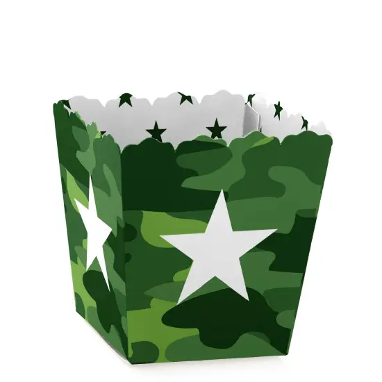 Big Dot of Happiness Camo Hero - Party Mini Favor Boxes - Army Military Camouflage Party Treat Candy Boxes - Set of 12 {1}