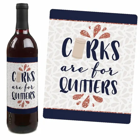 Big Dot of Happiness But First, Wine - Wine Tasting Party Decorations for Women and Men - Wine Bottle Label Stickers - Set of 4 {4}