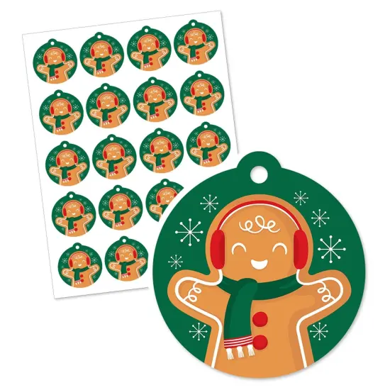 Big Dot of Happiness Gingerbread Christmas - Gingerbread Man Holiday Party To and From Favor Gift Tags (Set of 20) {3}