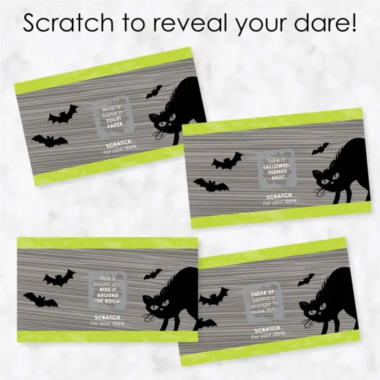 Big Dot of Happiness Happy Halloween - Witch Party Game Scratch Off Dare Cards - 22 Count {4}