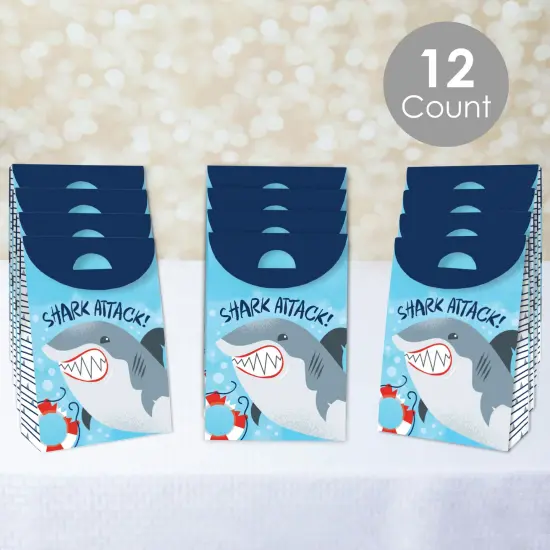 Big Dot of Happiness Shark Zone - Jawsome Shark Party or Birthday Gift Favor Bags - Party Goodie Boxes - Set of 12 {3}